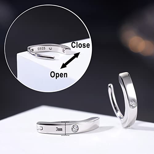 Zs 14G Clicker Belly Button Rings For Women, 3Mm Wide 925 Sterling Silver Belly Barbell Piercing Simulated Diamonds Gold Curved Navel Barbell Body Jewelry (Sliver:10Mm) #TOP2