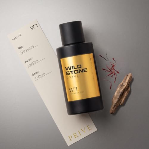 Image of Wild Stone Prive Saffron & Oud Parfum for Men 100ml | Luxury Long Lasting Perfume | Rich, Oud & Woody Fragrance | Premium Men's Perfume