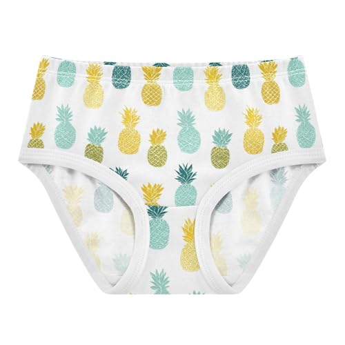 Wusikd Cute Pineapple Yellow Girls' Underwear Cotton Girls Briefs Soft Toddler Underwear 2T
