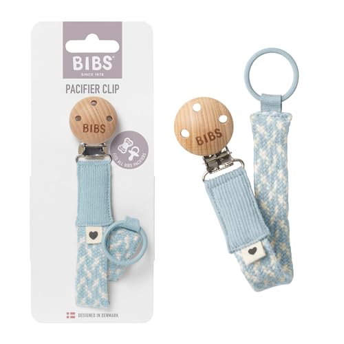 BIBS Pacifier Clip. Schnullerkette. Bio-Baumwolle. Dänisches...
