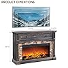 OKD 52" Farmhouse Electric Fireplace with Mantel, Tall Fireplace TV Stand w/Sime-Open Cubby, 36" Freestanding Electric Fireplace Heater,Remote Control, Adjustable 3D Realistic Flame #1