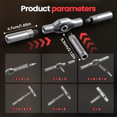 Image of DIY Screwdriver 24 in 1, 2026 Upgrade Multi Bit Magnetic Screwdriver Set Multifunctional Toolbox, 24 in 1 multifunctional household wrench screwdriver tool combination set (1)