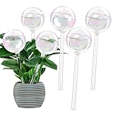MOONSOUND 6pcs Glass Plant Watering Devices, Planter Self Watering Globes for Home Potting, Garden Flower Plant Watering Spikes Automatic Plant Water Bulbs Set for Indoor Outdoor Plant Daily Watering