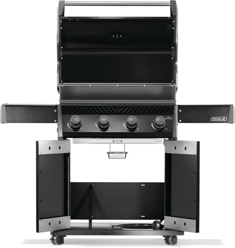 Image of Napoleon Rogue 525 Natural Gas Grill, Black, Durable 4-Burner Cooking Surface