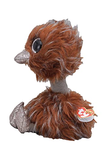 TY Orson Strauß Beanie Boos Mittelgroß, Beanie Baby Weiches Plüschtier, Sammelbares Kuscheliges Stofftier