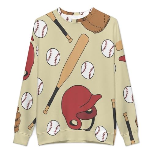 MoBlinko Mens Sweater Blue Baseball Ball Sweaters for Men Crew Neck Sweater for Men Lightweight Pullover2