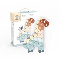 Speedy Monkey ABC Dino Puzzle – Wooden Alphabet Animal Puzzle for Kids, FSC Certified Dinosaur Puzzles Activity, Colorful ABC Play – Learning Toy for Toddlers, Preschool Letter Recognition