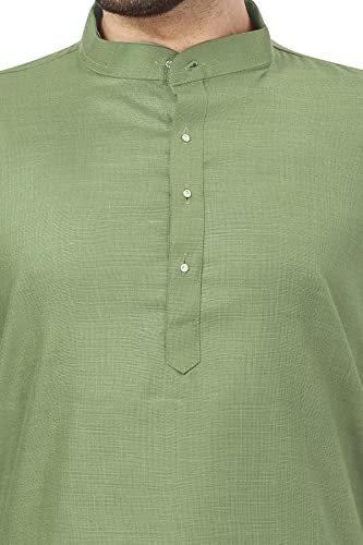 Image of BE ACTIVE Linen Blend Solid Pattern Trendy Comfortable Stylish Full Sleeve Kurta Men's Ethnic Wear