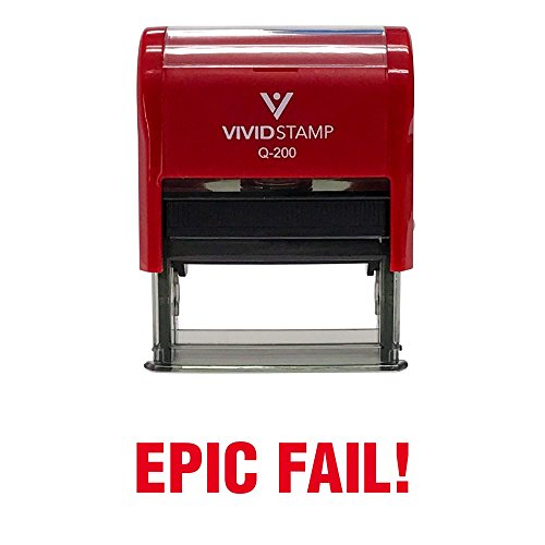 Tampon Epic Fail fantaisie médium rouge 9/16" x 1-1/2"