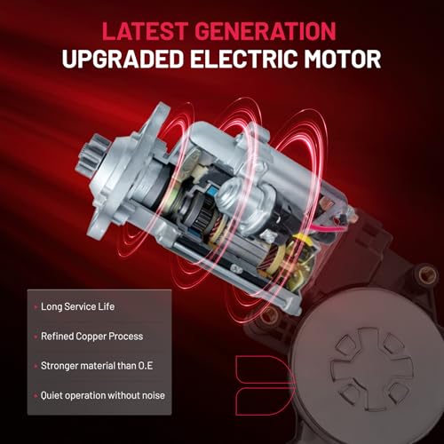 Image of BDFHYK 741-305 Power Window Regulator with Motor Front Right, Compatible with Honda Accord 2003-2007