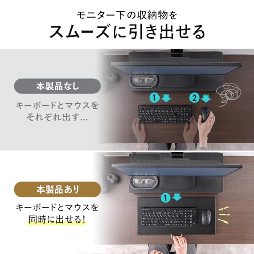 サンワダイレクト キーボードスライダー 100-MR232BK