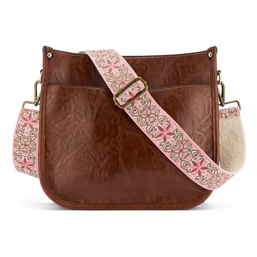Image of ZOOEASS Bronze Buckles Purse Strap, 2 inch Wide Crossbody Handbag Strap Adjustable Replacement Shoulder Strap Vintage Embroidery