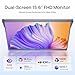 ARZOPA 15.6" Dual Portable Monitor for Laptop, Foldable Stackable Screen FHD 1080P 100% sRGB IPS, USB C & HDMI Connectivity, Adjustable Kickstand, for Mac PC Windows Gaming Office Travel - E1 Grey