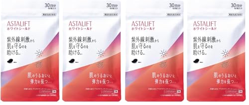 アスタリフト サプリメント ホワイトシールド (30日分60粒×2袋) アスタキサンチン 機能性表示食品 (× 2)の商品画像（Amazon）