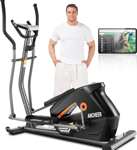 Elliptical-Machine-ANCHEER-Cross-Trainer-with-10-Level-Magnetic-Resistance-Heart-Rate-Sensor-Smart-App-LCD-Monitor-390-LB-Capacity-Workout-Exercise-Equipment-for-Home-Use