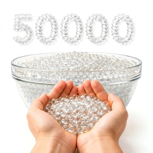 Image of Verat Gel Blaster Refill Water Beads Transparent for Gun Suitable Size 7-8mm Safe Non-Toxic Ammo for Gel Guns & Decorative Vase Filler (This Gel Balls for Specially for Gun) (5 Packets, White)