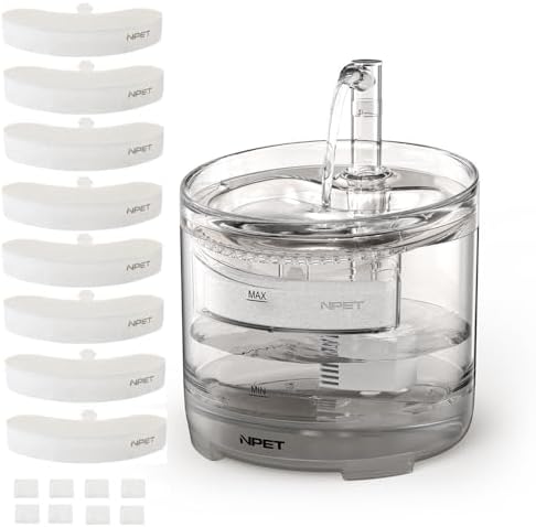 NPET Cat Water Fountain WF050TP Automatischer Haustier-Trinkbrunn...