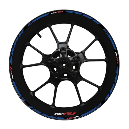 Autocollant réfléchissant moto Yamaha YZF R1 pour jante abîmée protection Color29
