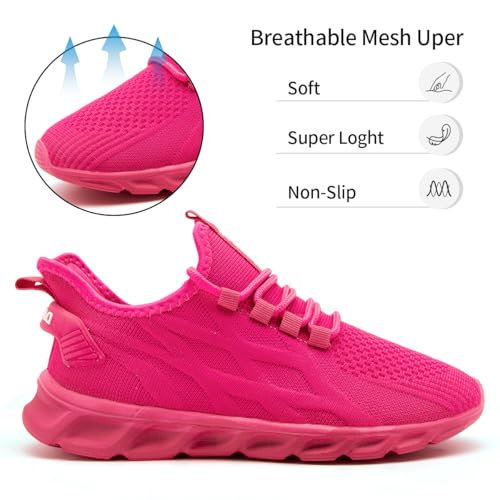 Image of DLWKIPV Womens Walking Shoes Slip On Sneakers Tennis Shoes Running Sport Workout Gym Shoes Athletic Non Slip Lightweight Breathable Fashion Casual Shoes for Travel Work