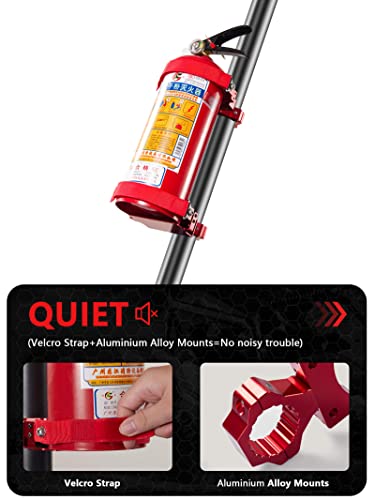 ZIDIYORUO Quick Release UTV Fire Extinguisher Mount Kits (5-10LB), 2pcs Heavy Duty Roll Bar Fire Extinguisher Bracket for UTV, Polaris RZR Ranger, Can Am X3,Kawasaki Teryx (Red)