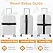 Luggage Straps for Suitcases Heavy Duty Adjustable Travel Belts with Sliding Buckle Easy to Identify Travel Accessories for Connecting Two Suitcases 4 Pack (Black)