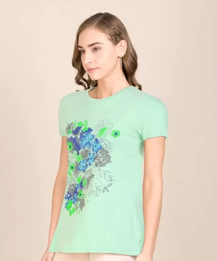 Image of Lyra Women's Cotton Regular Fit T-Shirt