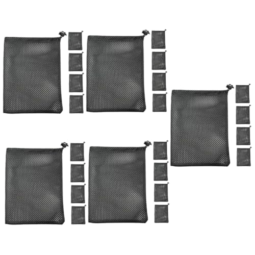Toyvian 5 Series Bolsa De Malla para Almacenamiento Bolsa Grande De Red s De Malla para s De a para Lavandería De Almacenamiento con Cordón 5 Piezas x 5