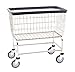 R&B Wire 200F Large Capacity Wire Laundry Cart, 4.5 Bushel, Chrome