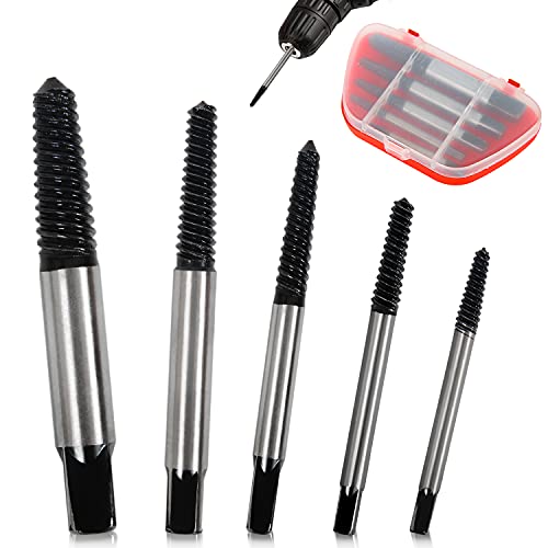 Broken Bolt Extractor Kit, Pipe Screw Extractor Set, Bolt Extractor Set Stripped Screw Remover,for M4-M18 (1/8"-3/4") Thread Broken Stud, Screw, Bolt Easy Back Out-5PCS