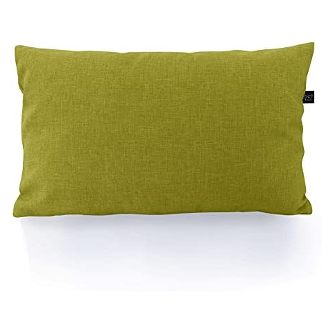 LILENO HOME Outdoor Kissen - Kissenbezug 40x60 cm [Grün] - 2er Set Kissenhülle [ohne Füllkissen] - wasserabweisender Kissenbezug mit Reißverschluss - Lounge Kissenbezug Cover