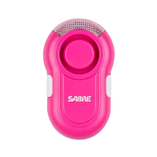 SabreRed Personen-Alarm mit Trageclip und LED Licht in Pink - Das 120 dB Alarmsignal ist ca. 185 Meter weit zu hören - Bleiben Sie sichtbar auch bei Nacht durch das integrierte LED-Licht Cover
