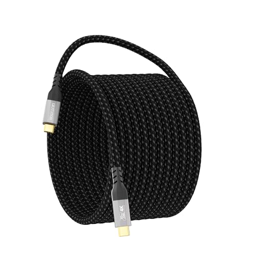 Image of 20FT usbc to usbc Cable Compatible with Thunderbolt 4 /3, 20Gbps High Speed Data Transfer, 100W PD Fast Charging, 4K@60Hz Video Monitor Display Cord,USB 3.2 gen 2 for ssd