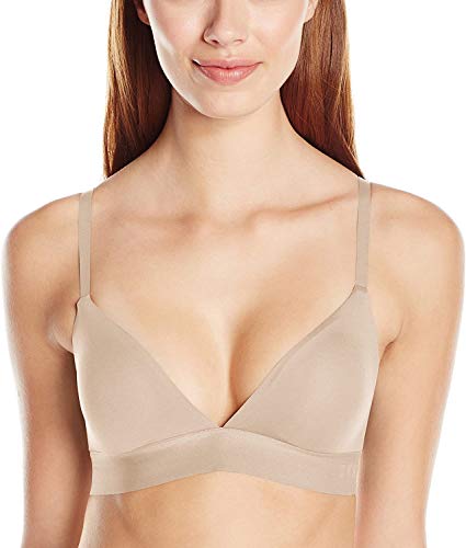 DKNY Women's Classic Cotton Bralet, Cashmere, Small