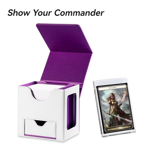 image for Mage Tech Card Deck Box for MTG Commander - Patented Design, Commander