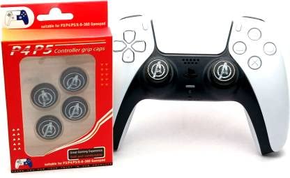 GAMENOPHOBIA Designer Series Thumb Grip for PS5,PS4,PS3, Xbox and NS-PRO (4Pcs) Black/White Gaming Accessory Kit-image-34