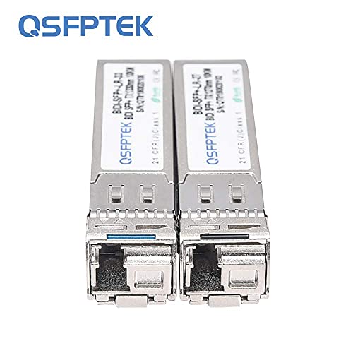 QSFPTEK 10G SFP+ Bidi Transceivers LC Single-Mode Module for Cisco SFP-10G-BXD-I (1330nm-TX/1270nm-RX) / SFP-10G-BXU-I (1270nm-TX/1330nm-RX),10KM - Image 3