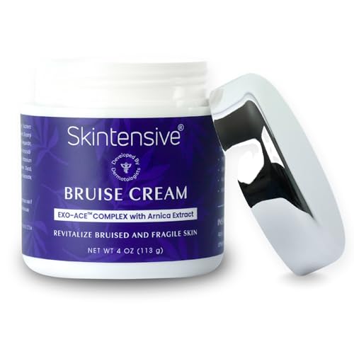 Image of SKINTENSIVE Arnica Bruise Cream for Thin Skin - Vitamin K Cream for Bruises & Skin Discoloration, Moisturizing Arnica Cream for Seniors, Non-Greasy Formula, 4 Oz