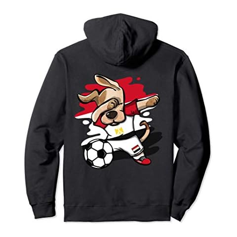 Dabbing Dog Egypt Soccer Fans Jersey Egyptian Flag Football Pullover Hoodie Cover