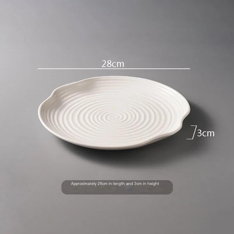 ULTRAWAVE Piatto da Cena Piatto da pranzo in ceramica irregolare in tinta unita Piatto da bistecca da ristorante Piatto da dessert Piatti da insalata Piatti da sushi Piatto da portata Piatti Piatto