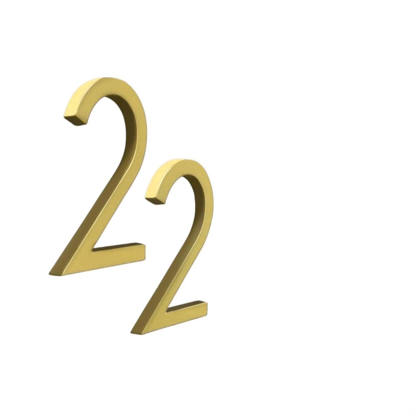 Números para la puerta principal flotantes de 125 mm dorados