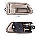 FAERSI 2Pcs Inside Interior Door Handle Front Rear Driver & Passenger Side Replacement for 1997 1998 1999 2000 2001 Toyota Camry Beige/Tan