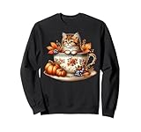 Autumn Tea Cup Fall Kitten Gifts For Coffee Lovers
