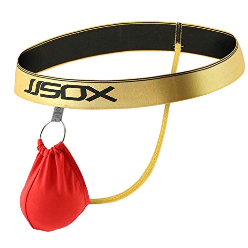 CSMARTE - Tangas para hombres, ropa interior tanga, ropa interior de moda con espalda en forma de T. Rojo rosso L Cover