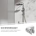 Homoyoyo Universal Shower Head Holder Handheld Shower Bracket Adjustable Shower Arm Mount No Tools Needed Stainless Steel Shower Head Attachment