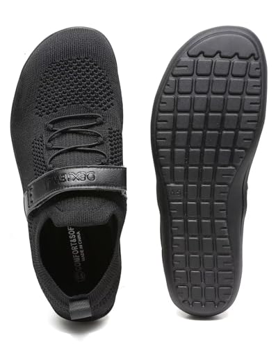 Women’s Wide Toe Walking Shoes Casual Tennis Gym Athletic Flats Slip-on Sneakers with Hook and Loop Strap2