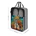 Colorful Life Trees Shoe Bags for Travel Water-Resistant Shoes Pouch with Handle Fashion Shoe Organizer with Zipper Closure Portable Sneaker Carrier for Men & Women Daily Use