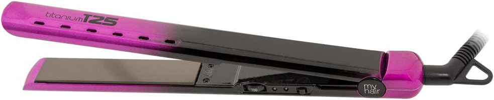 Plancha de Pelo Profesional Titanio Placa Estrecha y Fina Rosa T25 - My Hair