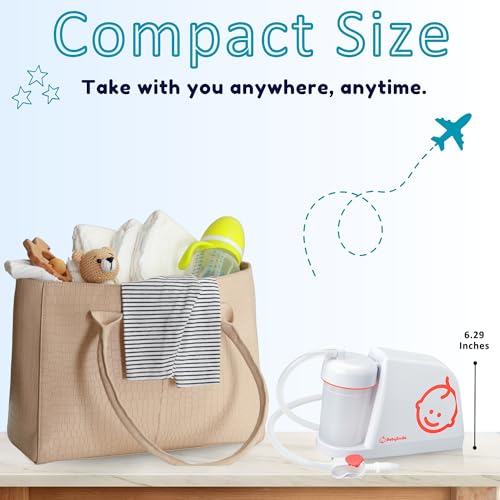 BabySmile Baby Nasal Aspirator BPA Free & 3X Stronger Suction | for Mucus, Snot & Boogers | Easy to Use & Easy to Clean