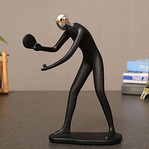 Gfdj Sports Player Abstract Figurine Resin Table Tennis Athlete Statue Table Desk Collectible Sculpture For Home #TOP2