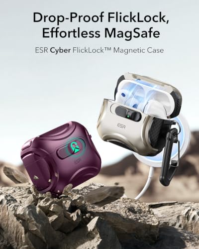 Image of ESR for AirPods Pro 3 Case (2025), Compatible with MagSafe, Burgundy